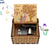 Graveerimine puidust muusikakasti Käsitsi väntatav vanaaegne muusikakast ei aita armuda muusikakasti naise sünnipäeva kingitus sõbrapäevaks