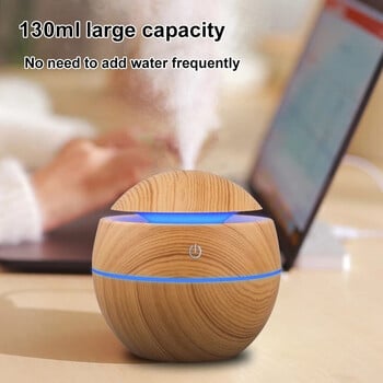 Υγραντήρας Electric Air Aroma Diffuser Wood Ultrasonic Air Humidifier Essential Oil Aromatherapy Cool Mist Maker for Bedroom