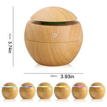 Υγραντήρας Electric Air Aroma Diffuser Wood Ultrasonic Air Humidifier Essential Oil Aromatherapy Cool Mist Maker for Bedroom