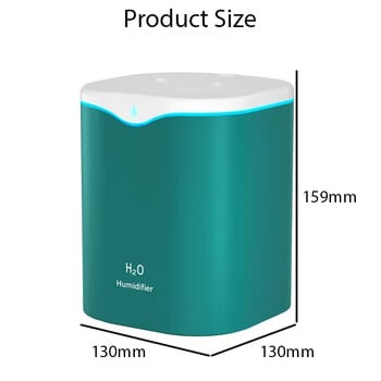 2000ML USB Air Humidifier Διπλή θύρα ψεκασμού αιθέριων ελαίων Aromatherapy Diffuser Cool Mist Maker Fogger για οικιακό γραφείο