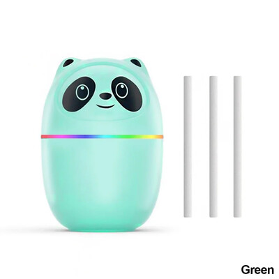 Овлажнител за въздух Cute Panda Ароматно масло Дифузор с нощна светлина USB Зареждаема хладна мъгла Пръскачка Пречиствател за растения Humificador