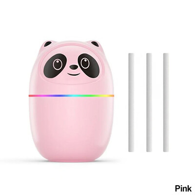 Овлажнител за въздух Cute Panda Ароматно масло Дифузор с нощна светлина USB Зареждаема хладна мъгла Пръскачка Пречиствател за растения Humificador