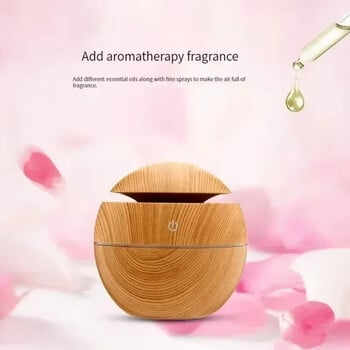 Mini USB Ultrasonic Cool Mist Sprayer Essential Oil Fragrance Home Wood Grain Air Humidifier Electric Air Aroma Diffuser Purifier