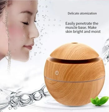 Mini USB Ultrasonic Cool Mist Sprayer Essential Oil Fragrance Home Wood Grain Air Humidifier Electric Air Aroma Diffuser Purifier