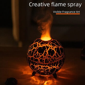 Νέος Creative Ultrasonic Planet Aromatherapy Air Humidifier 200ML USB Spray Fragrance Essential Oil Diffuser Colorful Crack Flame