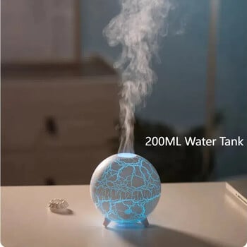 Νέος Creative Ultrasonic Planet Aromatherapy Air Humidifier 200ML USB Spray Fragrance Essential Oil Diffuser Colorful Crack Flame