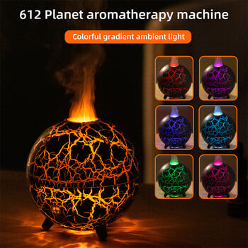 Νέος Creative Ultrasonic Planet Aromatherapy Air Humidifier 200ML USB Spray Fragrance Essential Oil Diffuser Colorful Crack Flame