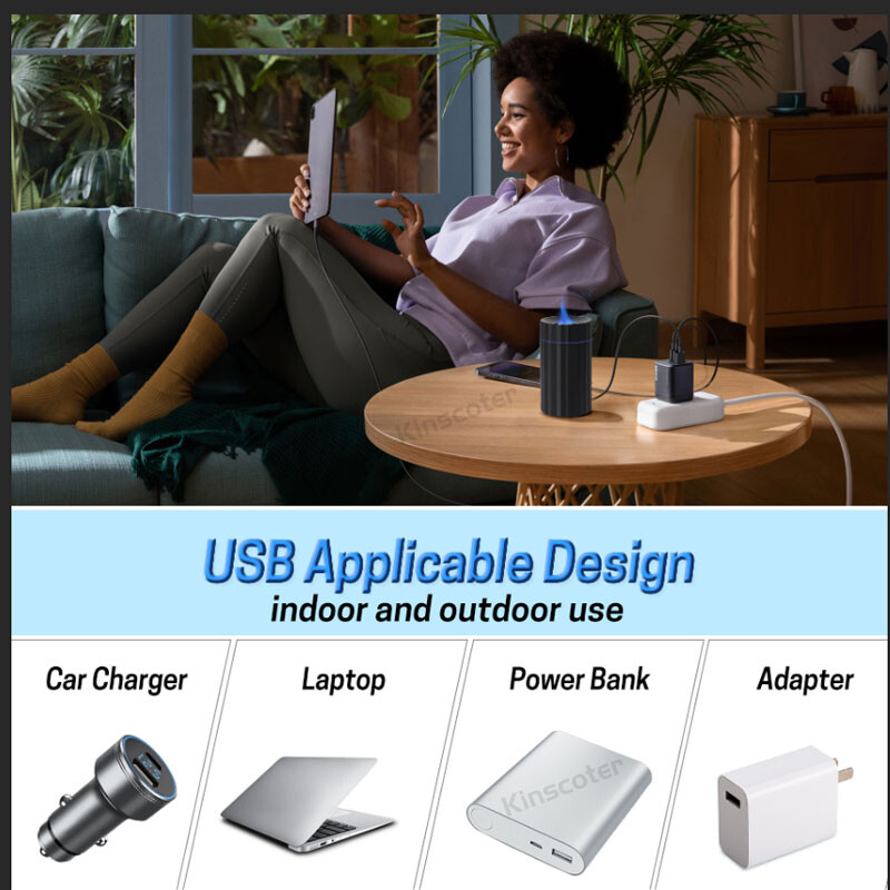 Difuzor za automobil, plamen, ovlaživač zraka, eterično ulje, aroma, aromaterapijski difuzor, automatski pročišćivač zraka, osvježivač zraka s LED svjetlom