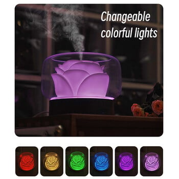 KINSCOTER 400ml Flower Aroma Diffuser Electric Mist Maker Aromatherapy Essential Oil Humidifier για τις γιορτές