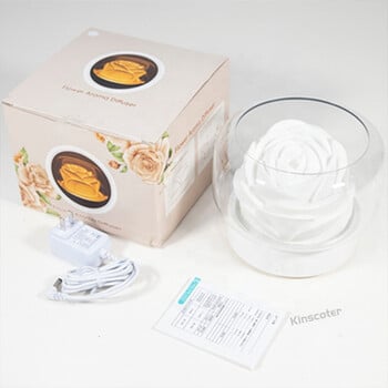 KINSCOTER 400ml Flower Aroma Diffuser Electric Mist Maker Aromatherapy Essential Oil Humidifier για τις γιορτές