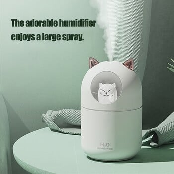 300ml Cute Cat H2o Room Mist Spray Διαχύτης αιθέριων ελαίων Aromatherapy Φορητός διαχύτης αέρα αυτοκινήτου μίνι υγραντήρας