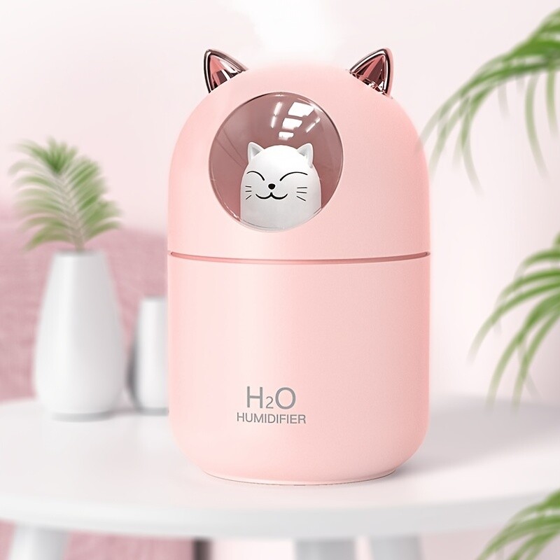 300ml Cute Cat H2o Room Mist Spray eterinių aliejų difuzorius Aromaterapinis nešiojamas automobilio oro difuzorius mini drėkintuvas