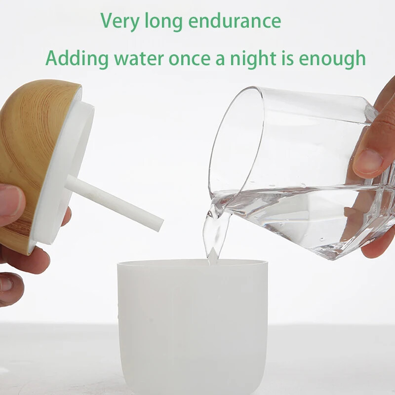 OREADEX oro drėkintuvas LED aplinkos šviesos purškiamas drėkintuvas Aromaterapinis eterinių aliejų difuzorius USB įkraunamas oro valytuvas Dovana