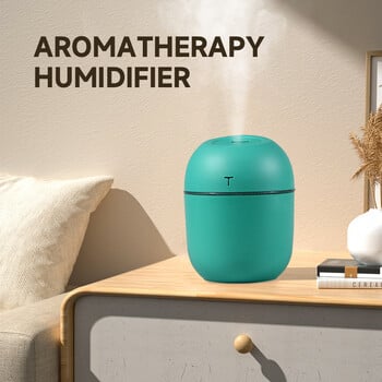 USB Aroma Diffuser 220ml Mini Essential Oil Diffuser Portable Mute Ultrasonic Air Humidifier Vehicle Humidifier with LED Lights