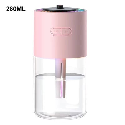 Creative Starry Sky Projection Humidifier Mini besisukantis automobilio oro drėkintuvas su LED lempute USB elektriniu aromato difuzoriumi, skirtas Bedroo
