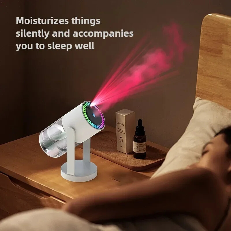 Creative Starry Sky Projection Humidifier Mini besisukantis automobilio oro drėkintuvas su LED lempute USB elektriniu aromato difuzoriumi, skirtas Bedroo