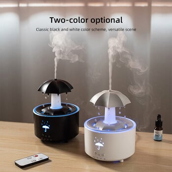 Creative Umbrella Water Drop Humidifier Air with Colorful Light Raindrop Aroma Essential Oil Diffuser Aromatherapy Humidifier