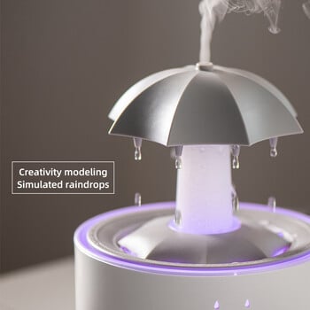 Creative Umbrella Water Drop Humidifier Air with Colorful Light Raindrop Aroma Essential Oil Diffuser Aromatherapy Humidifier