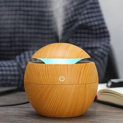 Pagrindinis Medienos grūdų oro drėkintuvas Valytuvas Aroma difuzorius USB Ultragarsinis Cool Mist Purškiklis Eterinių aliejų kvapų dovanos