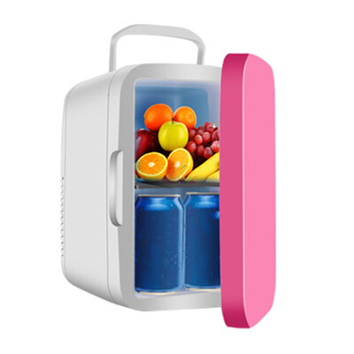 Φορητό 8L White Pink Mini Fridge Beauty & Skincare Refrigerator Lighted Mirror Door for Skincare Drink Cooler and Warmer