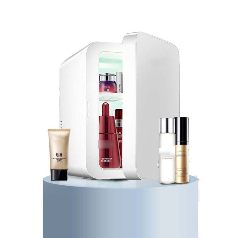 Kozmetikai mini hűtőszekrény bőrápoláshoz/sminkhez 8L Hordozható szépséghűtők Barkácspolcok hálószoba kollégiumi irodai kis hűtőhöz