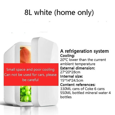 12V 220V 45W ~ 55W 8L mini šaldytuvas mažam šeimyniniam bendrabutyje Vienduris šaldytuvas Automobilinis namas Dvejos paskirties automobilinis šaldytuvas
