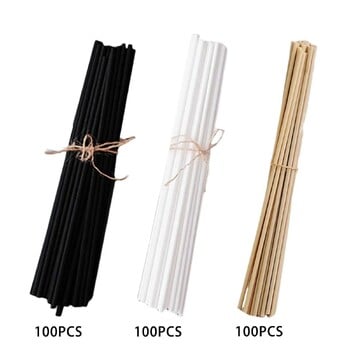 100Pcs Reed Diffuser Sticks Set 3mm 8inch Fiber Diffuser Sticks Fragrance for Bedroom Office Bathroom Home