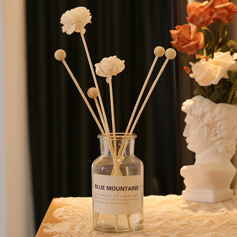 10 komada štapića za raspršivanje mirisa od drvene kuglice od prirodnog drva Difuzor mirisa za aromaterapiju od štapića od trske od ratana DIY Uređenje doma