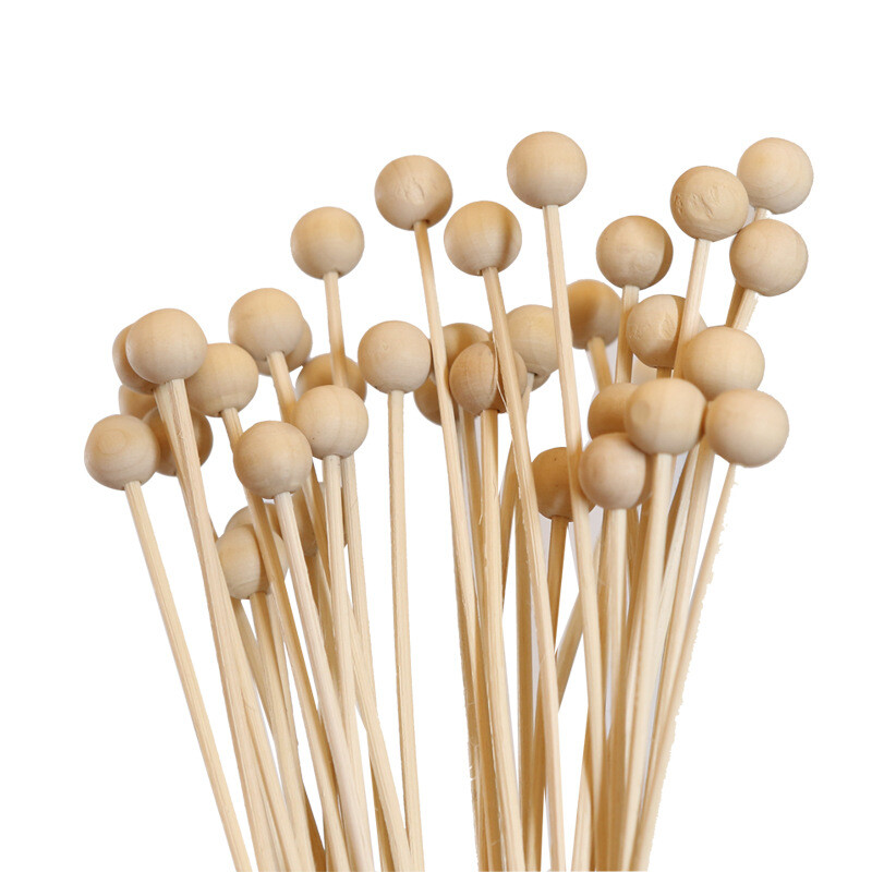 10 komada štapića za raspršivanje mirisa od drvene kuglice od prirodnog drva Difuzor mirisa za aromaterapiju od štapića od trske od ratana DIY Uređenje doma