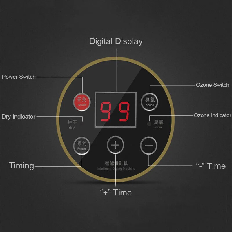 Grijač za sušenje čizama s uklanjanjem mirisa ozona Brzo sušeće Sklopive čizme Dužina grijača Podesiva za cipele Rukavice Čarape Kape