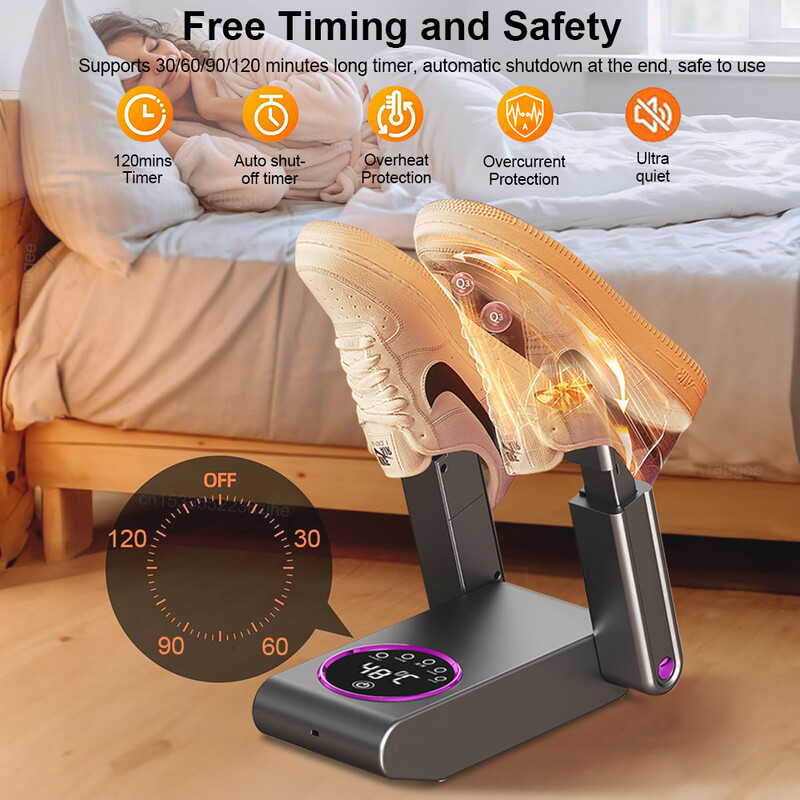 Сушилня за обувки Стерилизация Електрическа сушилня за ботуши Сгъваема сушилня за маратонки Нагревател за обувки за обувки Ски обувки Сушилня за чехли 220V 110V