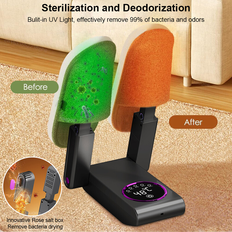 Batų džiovintuvas Elektrinis batų džiovintuvas Sterilizuojantis batų atnaujinimo prietaisas su LED laikmačiu Nešiojamos pirštinės kepurės kojinės batų šildomas džiovintuvas