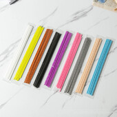 50PCS 19CMX3MM šareni štapić od vlakana za difuziju eteričnog ulja za uređenje doma Plavi/narančasti štapići od vlakana za aromaterapiju za difuzor od trske