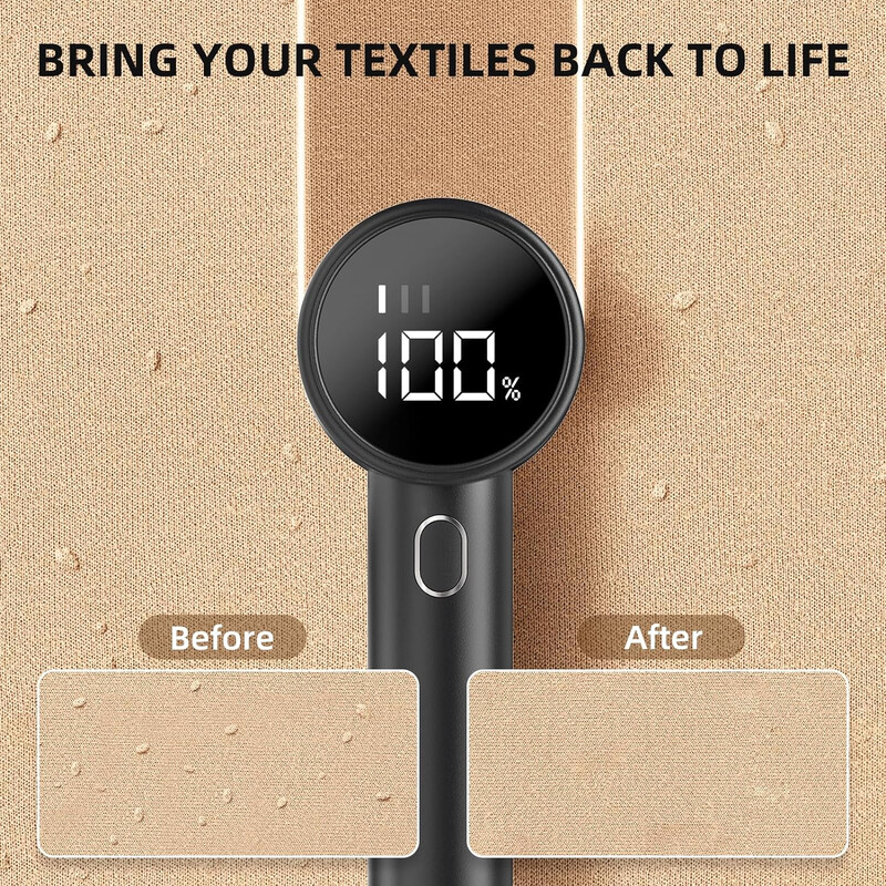 Brijač za tkanine, punjivi odstranjivač dlačica, električni prijenosni odmašivač džempera s 3 brzine, 6 oštrica listova, digitalni LED zaslon