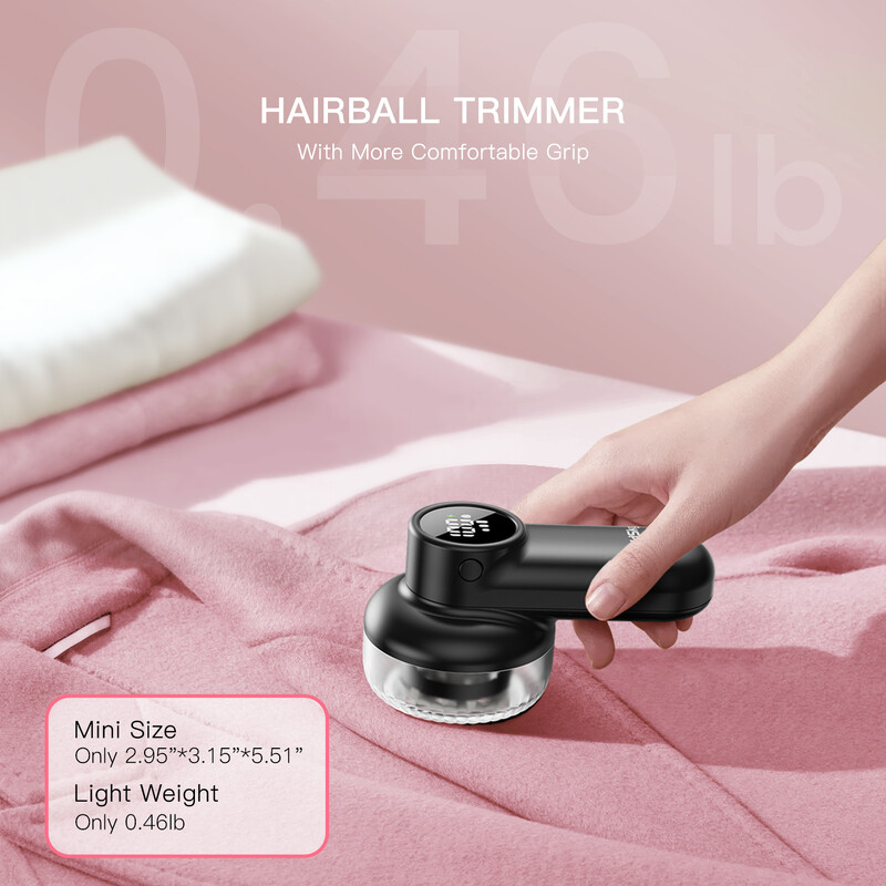 Акумулаторна самобръсначка с плат Самобръсначка с влакна с дигитален дисплей 3 скорости Пуловер Самобръсначка Хапчета за дрехи, мебели, диван, одеяло