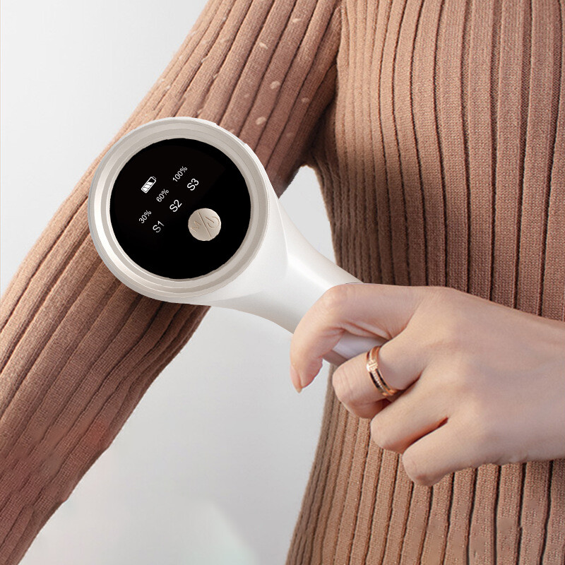 Pūkelių valiklis drabužiams Nešiojamas elektrinis pūkelių granulių valiklis LED ekranas, įkraunamas drabužių audiniams, skutimosi pūkų valiklis