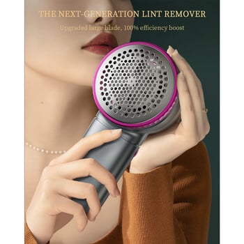 coldSky Lint Remover Ξυριστική μηχανή πουλόβερ με ψηφιακή οθόνη Ξυριστική μηχανή 3 ταχυτήτων χνουδιών 6-φύλλων λεπίδων αφαίρεση χνούδι για ενδύματα καναπέ-κρεβάτι