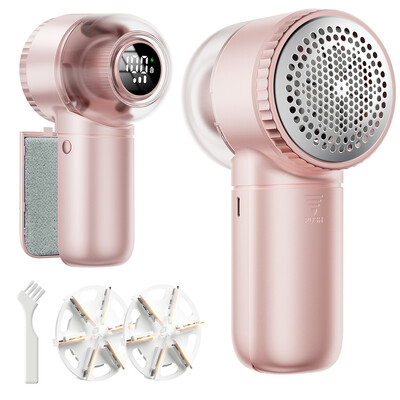 Пуловер за премахване на мъх coldSky Самобръсначка с дигитален дисплей 3-скоростна самобръсначка за мъхове 6-листови ножчета Препарат за премахване на мъх за дрехи Диван Спално бельо