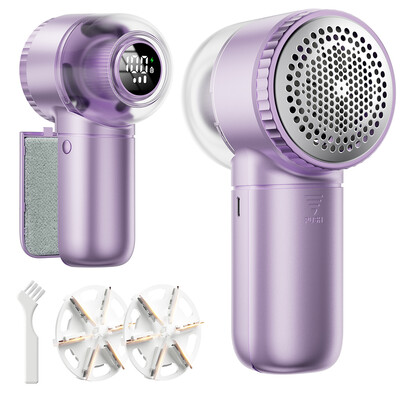 Пуловер за премахване на мъх coldSky Самобръсначка с дигитален дисплей 3-скоростна самобръсначка за мъхове 6-листови ножчета Препарат за премахване на мъх за дрехи Диван Спално бельо