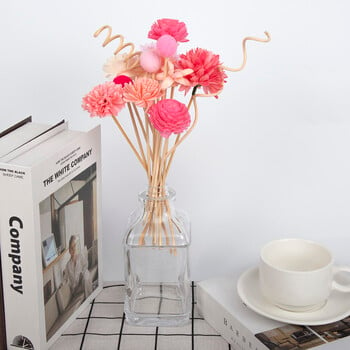 ΝΕΑ 15 ΤΕΜ. Pink Series Flower Rattan Sticks Fireless Fragrances Reed Diffuser Stick Diy Ornaments Διακόσμηση σπιτιού