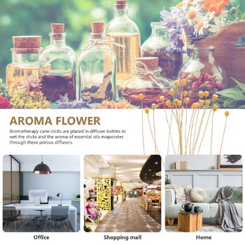 20 τμχ Αξεσουάρ Aromatherapy Rattan Oil Flower Sticks Θυμίαμα μπουκάλι διάχυσης αξεσουάρ ξηρά αντικατάσταση