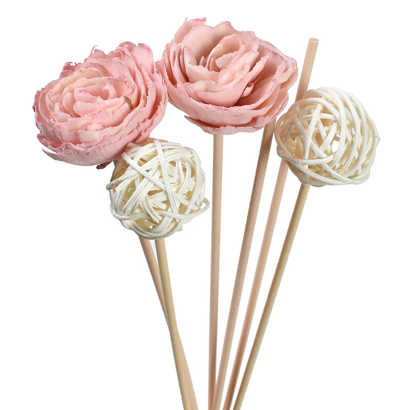 10 KOM Bijelo ružičasti štapići od ratana od ruže Bez vatre Mirisi od trske Difuzor Štapići Diy ukrasi Uređenje doma