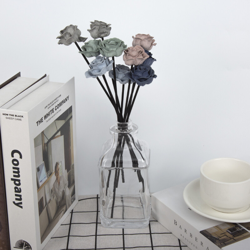 10KOM Kožni baršunasti štapići od plavog sivog cvijeća od ratana Nezapaljivi mirisi Štap za difuzor od trske Diy Ukrasi Uređenje doma