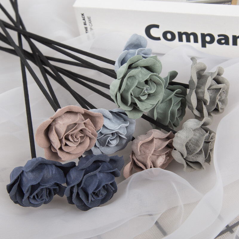 10KOM Kožni baršunasti štapići od plavog sivog cvijeća od ratana Nezapaljivi mirisi Štap za difuzor od trske Diy Ukrasi Uređenje doma