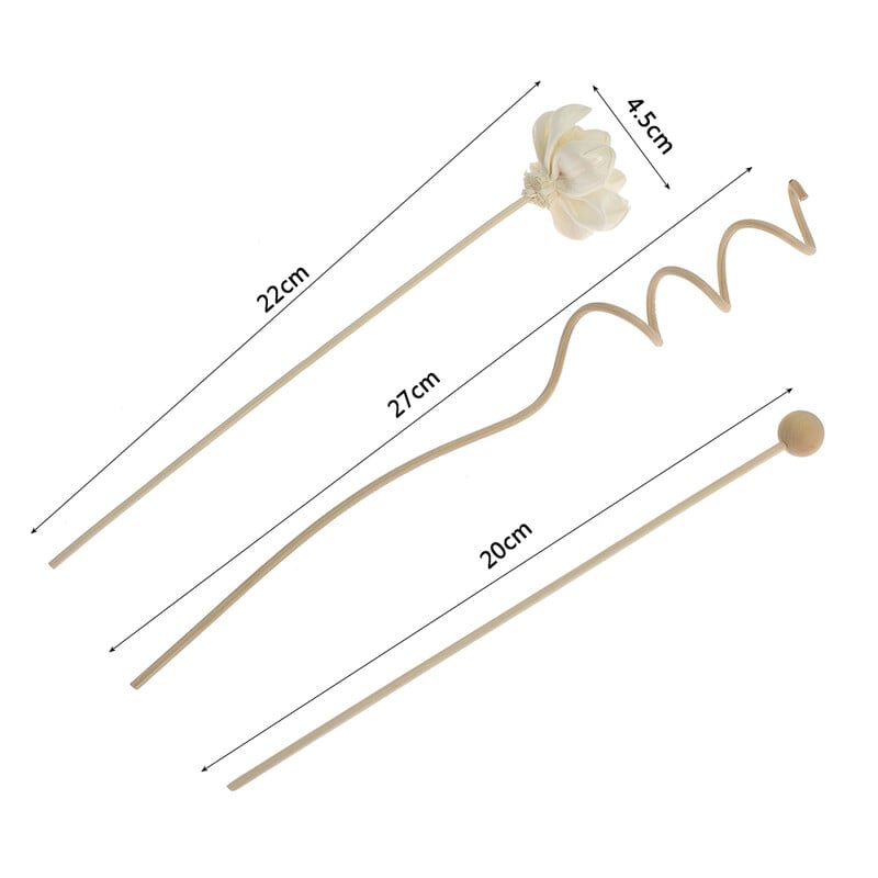 6 TK Flower Lotus Rattan Reed hajuti lõhnapulk Kunstlilled rotangist pulgad DIY kaunistused Kodukaunistused