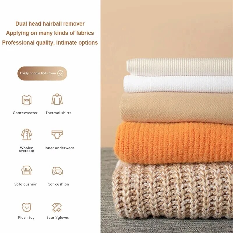 Trimer s kuglicom za kosu s dvostrukom glavom Kućanski pulover Stroj za depilaciju i brijanje Odjeća Električno usisavanje kose USB punjenje