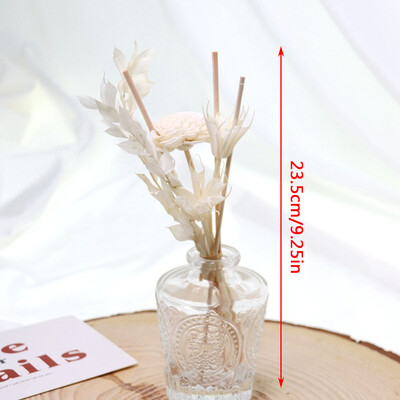 8 tk. Kuivatatud valgete lillede kombinatsioonid, pilliroo hajutipulk