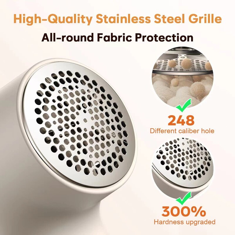 coldSky Препарат за премахване на мъх за дрехи с 2 сменяеми ножчета Акумулаторна самобръсначка за тъкани 3-скоростна Електрическа самобръсначка за мъх за пуловер