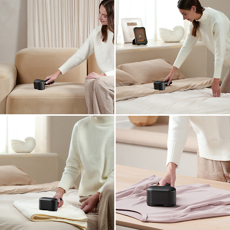 GAIATOP audinių skustuvas, didesnis įkraunamas pūkelių valiklis, elektrinis pūkelių skustuvas su LED ekranu ir dviguba galvute su 6 ašmenimis, 3