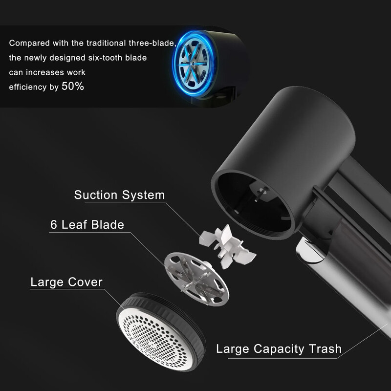 Įkraunamas audinys, skustuvas, pūkelių šalinimo priemonė, 3 greičiai 2000 mAh LED ekrano pūkų šalinimo priemonė megztinių sofos patalynės užvalkalams